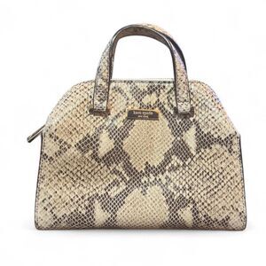 Kate Spade Snakeskin Satchel Bag Leather Top Handle Purse Small Missing Strap